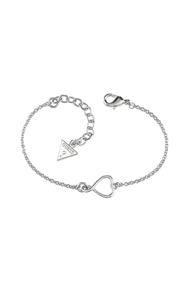GUESS FAUX UBB61049-S Ασημένιο Βραχιόλι Με Καρδιά
