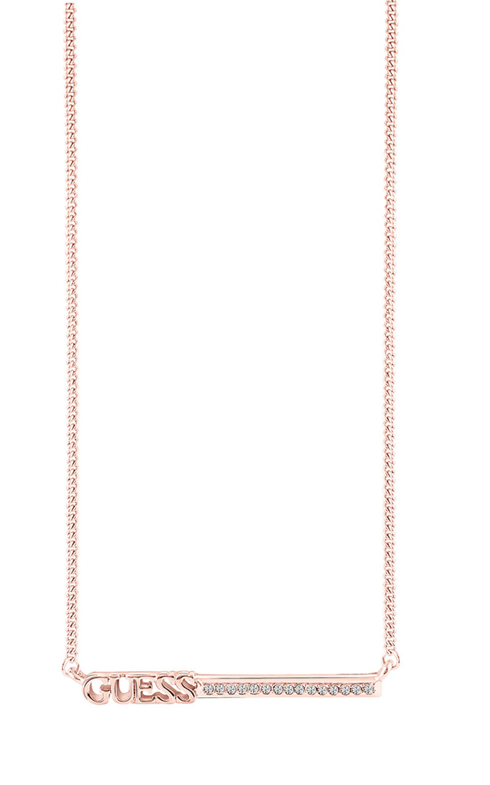 GUESS FAUX UBN82035 Ροζ Χρυσό Κολιέ Με Γραμμικό Σχέδιο