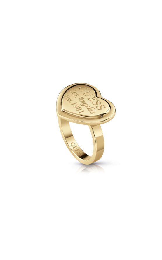 GUESS FAUX UBR28007-54 Χρυσό Δαχτυλίδι Με Καρδιά