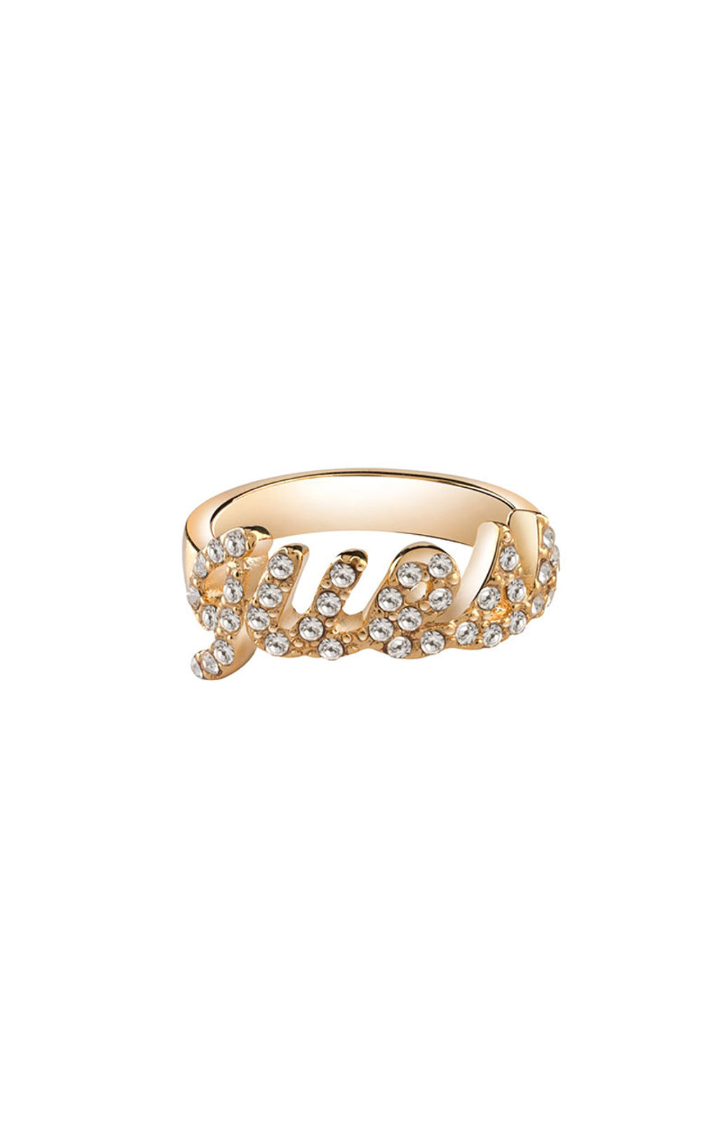 GUESS FAUX UBR80931-54 Χρυσό Δαχτυλίδι Με Λογότυπο