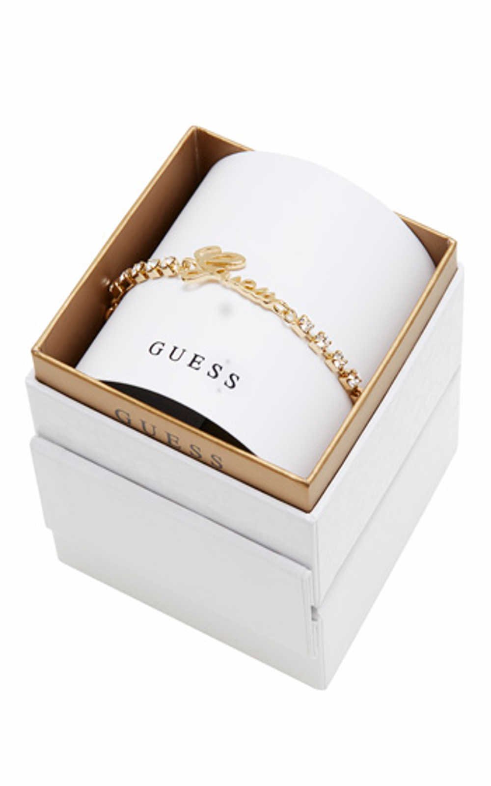 GUESS FAUX UBS21502-L Χρυσό Βραχιόλι Με Λογότυπο