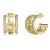 GUESS STEEL 4 LOVE JUBE05036JWYGT/U Σκουλαρίκια Χρυσά Με Σχέδιο Και Πέτρες