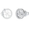 GUESS STEEL 4 LOVE JUBE05041JWRHT/U Σκουλαρίκια Ασημένια Με Λογότυπο Και Πέτρες