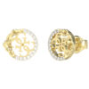 GUESS STEEL 4 LOVE JUBE05041JWYGT/U Σκουλαρίκια Χρυσά Με Λογότυπο Και Πέτρες