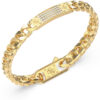 GUESS STEEL 4G FRONTIERS JUMB06031JWYGS Βραχιόλι Με Χρυσή Ταυτότητα Με Πέτρες