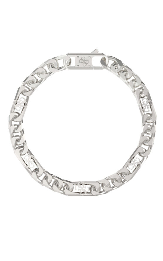 GUESS STEEL 4G FRONTIERS JUMB06034JWSTL Βραχιόλι Ασημένιο Με Λογότυπα
