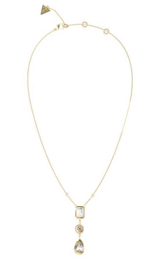 GUESS STEEL 4G LIGHT JUBN05234JWYGT/U Κολιέ Χρυσό Με Σχέδια Πέτρες