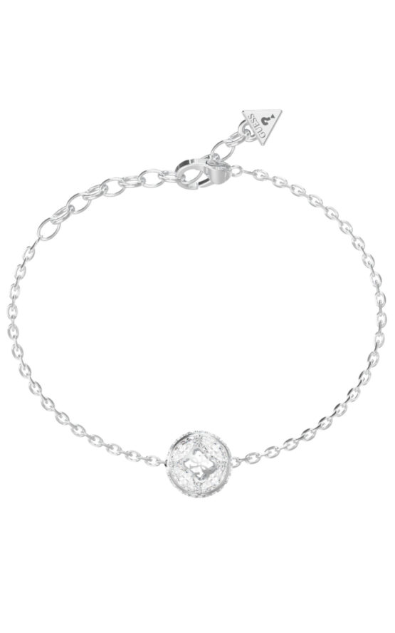 GUESS STEEL 4G SUPREME JUBB06397JWRHL Βραχιόλι Ασημένιο Με Σχέδιο Με Πέτρα
