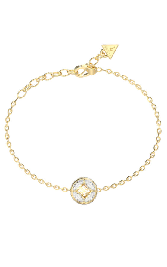 GUESS STEEL 4G SUPREME JUBB06397JWYGL Βραχιόλι Χρυσό Με Σχέδιο Με Πέτρα