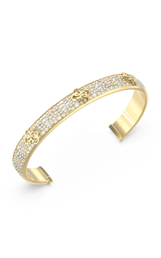 GUESS STEEL 4G SUPREME JUBB06401JWYGL Χειροπέδα Χρυσή Με Πέτρες