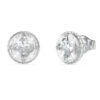 GUESS STEEL 4G SUPREME JUBE06395JWRHT/U Σκουλαρίκια Ασημένια Με Πέτρες Και Λογότυπο