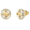 GUESS STEEL 4G SUPREME JUBE06395JWYGT/U Σκουλαρίκια Χρυσά Με Πέτρες Και Λογότυπο