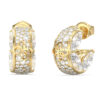GUESS STEEL 4G SUPREME JUBE06399JWYGT/U Κρίκοι Χρυσοί Με Πέτρες Και Λογότυπο