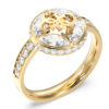 GUESS STEEL 4G SUPREME JUBR06394JWYG52 Δαχτυλίδι Χρυσό Με Πέτρες Και Λογότυπο