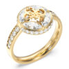 GUESS STEEL 4G SUPREME JUBR06394JWYG54 Δαχτυλίδι Χρυσό Με Πέτρες Και Λογότυπο