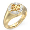 GUESS STEEL 4G SUPREME JUBR06400JWYG54 Δαχτυλίδι Χρυσό Με Πέτρες Και Λογότυπο