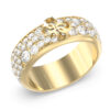 GUESS STEEL 4G SUPREME JUBR06403JWYG58 Δαχτυλίδι Χρυσό Με Πέτρες Και Λογότυπο