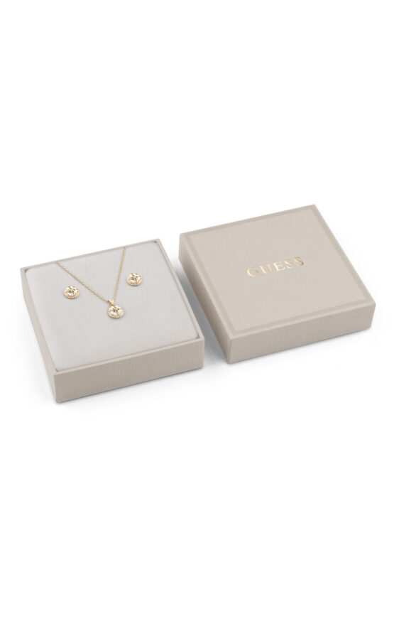 GUESS STEEL 4G SUPREME JUBS06066JWYGT/U Κουτάκι Με Χρυσό Κολιέ Και Σκουλαρίκια