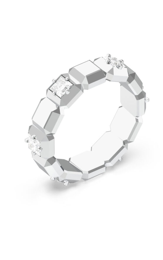 GUESS STEEL ACE OF DIAMONDS JUBR06181JWRH54 Δαχτυλίδι Ασημένιο Με Πέτρες