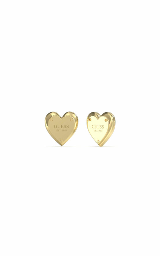 GUESS STEEL ALL YOU NEED IS LOVE JUBE04209JWYGT-U Χρυσά Σκουλαρίκια Καρδιά
