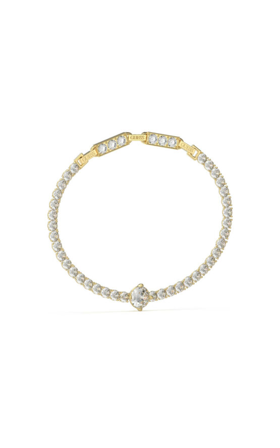 GUESS STEEL ARM PARTY JUBB04220JWYGT-U Χρυσό Βραχιόλι Με Πέτρες