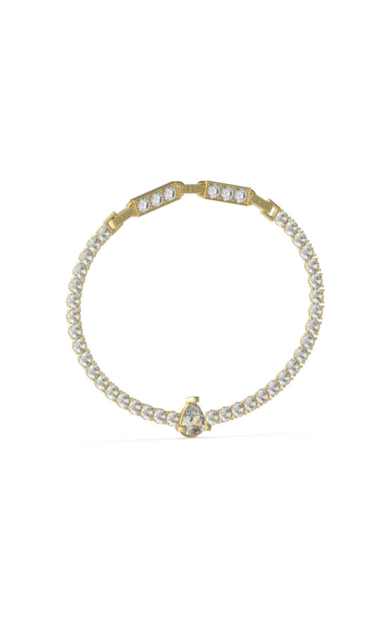 GUESS STEEL ARM PARTY JUBB04221JWYGT-U Χρυσό Βραχιόλι Με Πέτρες
