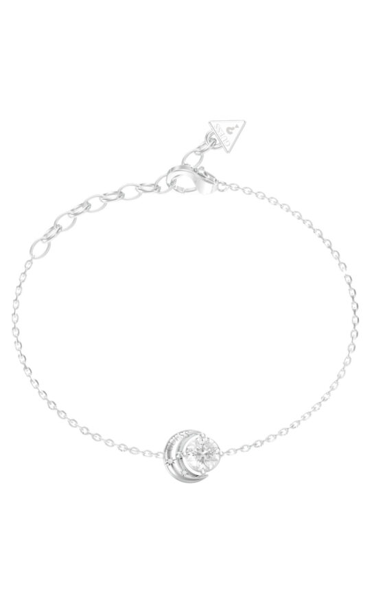 GUESS STEEL AURORA JUBB06234JWRHL Βραχιόλι Ασημένιο Με Σχέδιο Με Πέτρα