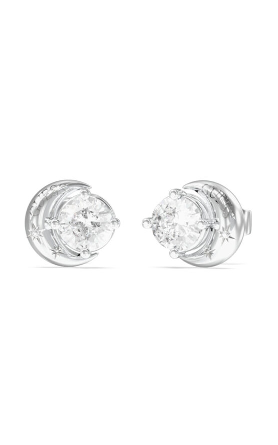 GUESS STEEL AURORA JUBE06233JWRHT/U Σκουλαρίκια Ασημένια Με Πέτρες