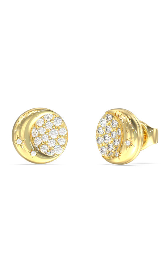 GUESS STEEL AURORA JUBE06240JWYGT/U Σκουλαρίκια Χρυσά Με Πέτρες