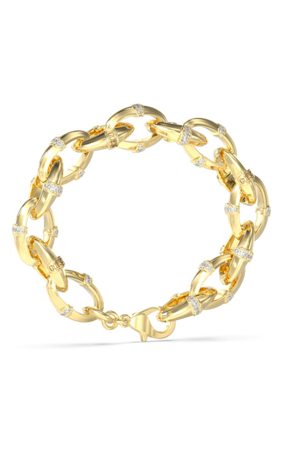 GUESS STEEL BAMBOO JUBB05163JWYGL Βραχιόλι Χρυσή Αλυσίδα