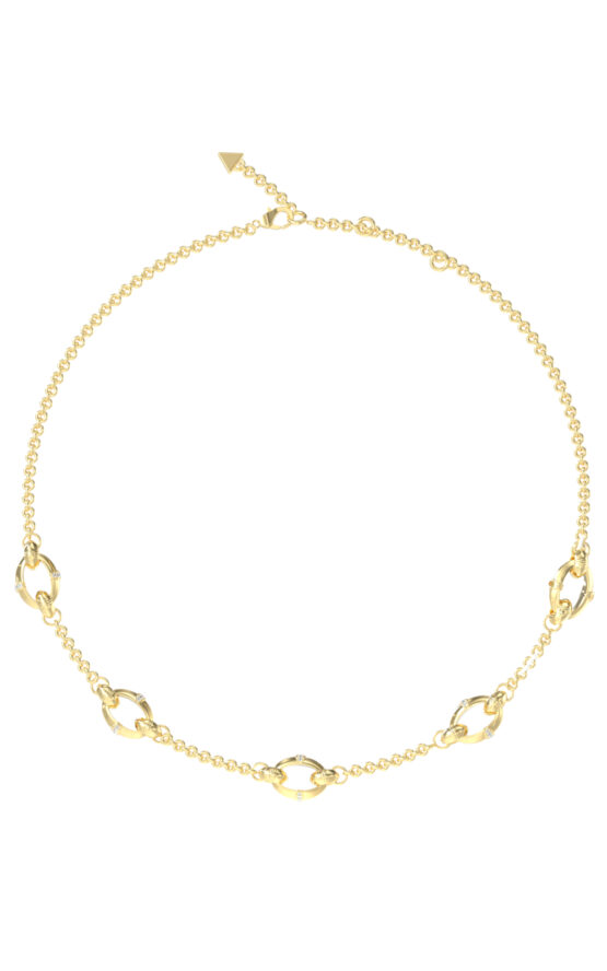 GUESS STEEL BAMBOO JUBN05167JWYGT/U Κολιέ Χρυσή Αλυσίδα