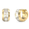 GUESS STEEL BARRIO JUME06074JWYGT/U Κρίκοι Χρυσοί Με Άσπρες Πέτρες