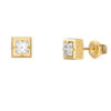 GUESS STEEL BARRIO JUME06075JWYGT/U Σκουλαρίκια Χρυσά Με Πέτρα Και Λογότυπο