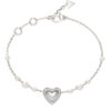 GUESS STEEL BELOVED JUBB06009JWRHL Βραχιόλι Ασημένιο Με Καρδιά Με Πέρλες
