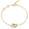 GUESS STEEL BELOVED JUBB06014JWYGL Βραχιόλι Χρυσό Με Καρδιές