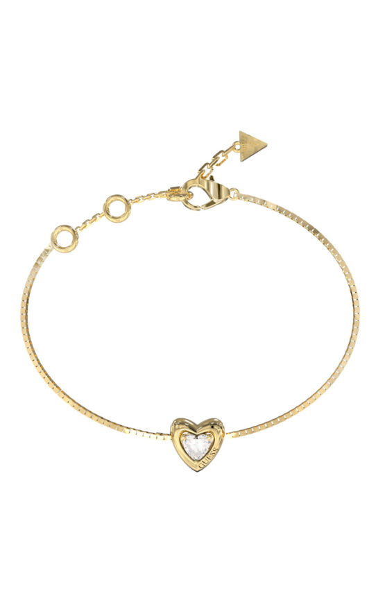 GUESS STEEL BELOVED JUBB06017JWYGL Βραχιόλι Χρυσό Με Καρδιά