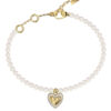 GUESS STEEL BELOVED JUBB06091JWYGL Βραχιόλι Χρυσό Με Πέρλες Με Καρδιά Με Πέτρες
