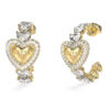 GUESS STEEL BELOVED JUBE06004JWYGT/U Σκουλαρίκια Χρυσά Με Καρδιές Με Πέτρες
