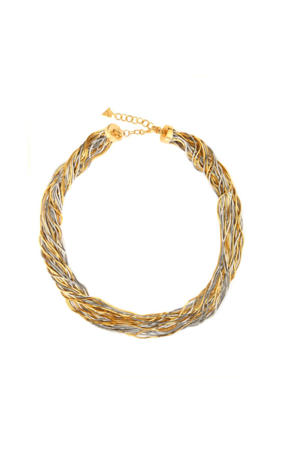 GUESS STEEL BLINDING LIGHTS JUBN04442JWYGRHT/U Κολιέ Δίχρωμο