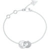 GUESS STEEL BLOOMING SUMMER JUBB05220JWRHL Βραχιόλι Ασημένιο Με Σχέδιο Με Πέτρες Και Λογότυπο