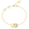 GUESS STEEL BLOOMING SUMMER JUBB05220JWYGL Βραχιόλι Χρυσό Με Σχέδιο Με Πέτρες Και Λογότυπο