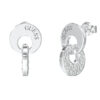 GUESS STEEL BLOOMING SUMMER JUBE05221JWRHT/U Σκουλαρίκια Ασημένια Με Πέτρες Και Λογότυπο