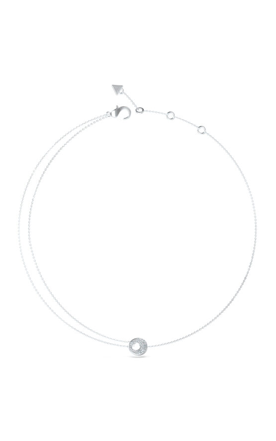 GUESS STEEL BLOOMING SUMMER JUBN05223JWRHT/U Κολιέ Ασημένιο Με Σχέδιο Με Πέτρες