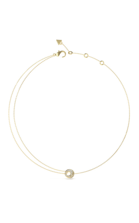 GUESS STEEL BLOOMING SUMMER JUBN05223JWYGT/U Κολιέ Χρυσό Με Σχέδιο Με Πέτρες