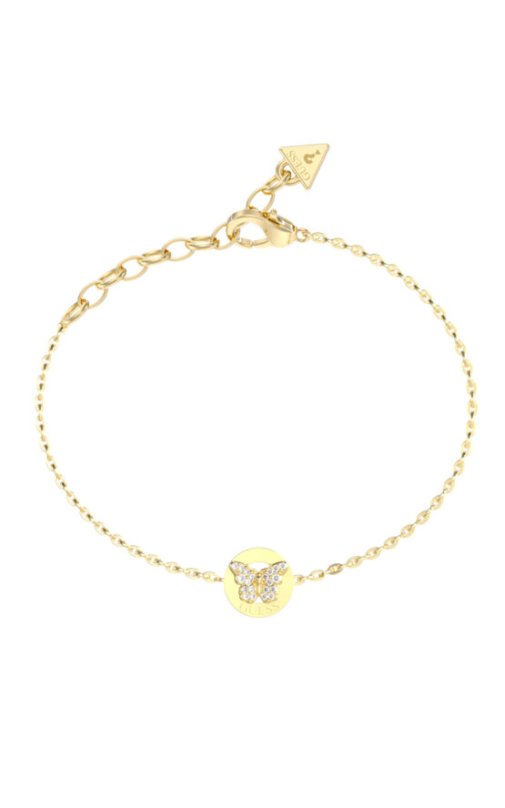GUESS STEEL BORBOLETA JUBB06135JWYGL Βραχιόλι Χρυσό Με Πεταλούδα