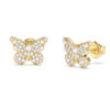 GUESS STEEL BORBOLETA JUBE06127JWYGT/U Σκουλαρίκια Χρυσές Πεταλούδες Με Πέτρες
