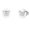 GUESS STEEL BORBOLETA JUBE06136JWRHT/U Σκουλαρίκια Ασημένια Με Πεταλούδες Με Πέτρες