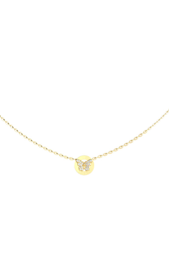 GUESS STEEL BORBOLETA JUBN06134JWYGT/U Κολιέ Χρυσό Με Πεταλούδα