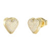 GUESS STEEL BY YOUR SIDE JUBE06080JWYGT/U Σκουλαρίκια Χρυσές Καρδιές Με Πέτρες