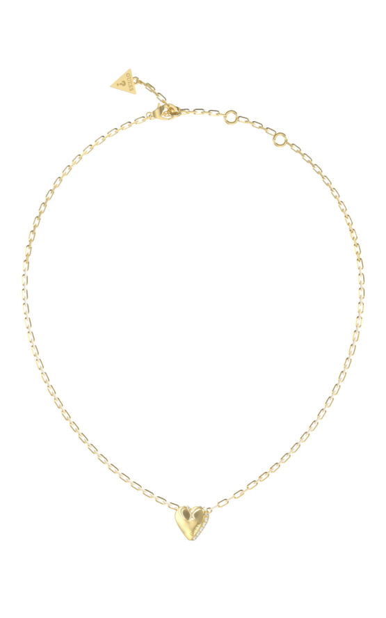 GUESS STEEL BY YOUR SIDE JUBN06087JWYGT/U Κολιέ Χρυσό Με Καρδιά